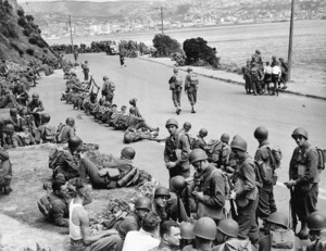 United States troops, Oriental Bay, Wellington