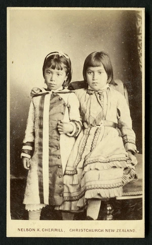 Cherrill, Nelson K fl 1878-1890 :Portrait of John MacPherson's two daughters