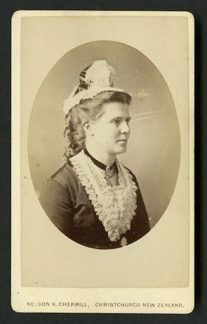 Cherrill, Nelson King, 1845-1916: Portrait of unidentified woman