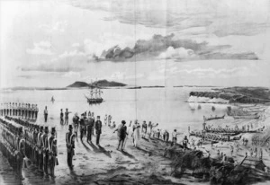 [Watkins, Kennett] 1847-1933 :The invasion of Auckland by the Ngatipaoa, April 17th, 1851; an incident in Sir George Grey's first Governorship. Wilson & Horton, lith. Auckland, Wilson & Horton, 1892.