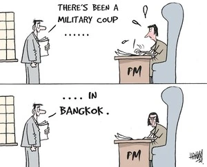 "There's been a military coup...........in Bangkok." 21 September, 2006.