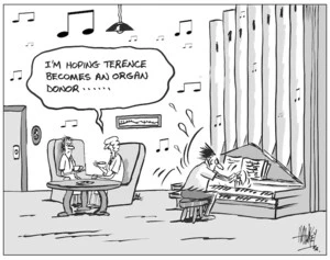"I'm hoping Terence becomes an organ donor....." 16 April, 2004.