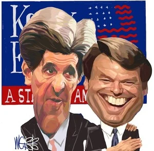 Webb, Murray, 1947- :John Kerry and John Edwards, running mates in the American presidential elections [ca 12 July 2004.]