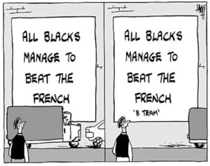 All Blacks manage to beat the French. All Blacks manage to beat the French 'B team'. 30 June, 2003.