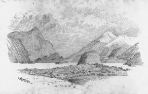 Deverell, Walter, ca 1853-1920 :L[ake] Manapouri [By] G.N. Sturtevant from a painting by W. Deverel [sic] 18.10.94