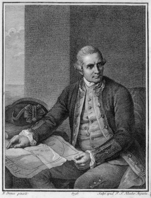 Dance-Holland, Nathaniel, 1735-1811: Captain James Cook [ca 1779] / N. Dance pinx.; sculpt apud J S Klauber Augusta. 1798