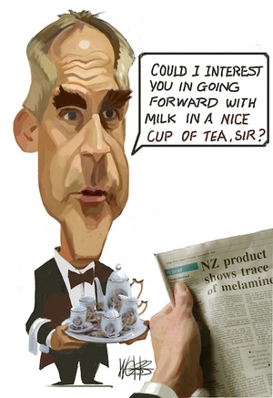 Andrew Ferrier. "Could I interest you in going forward with milk in a nice cup of tea, Sir?" 25 September, 2008