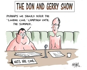 The Don and Gerry show. "Perhaps we should defer the 'Looking cool' campaign until the summer." 21 July, 2006.