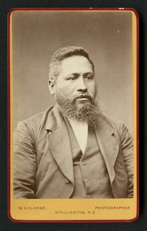 Clarke W H fl 1878-1884: Portrait of Hone Mohi Tawhai