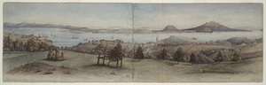 Scrivener, Henry Ambrose, 1842-1906 :Auckland, N.Z. (from the Domain). 3 July 1862.
