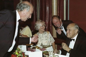 Sir Robert Muldoon at a suprise dinner organised by Sir Robert Jones