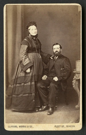 Clifford and Morris fl 1873-1880 : Portrait of unidentified man and woman