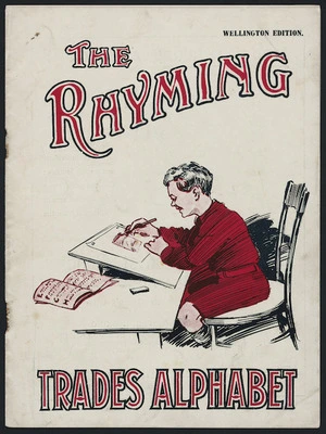 Artist unknown: The rhyming trades alphabet. [Front cover. 1914]