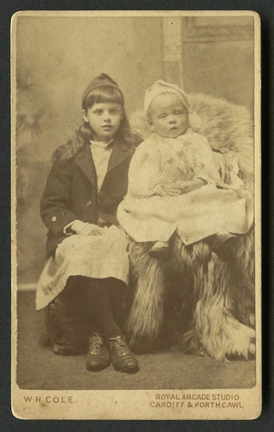 Cole, W H fl 1800s :Portrait of two unidentified children