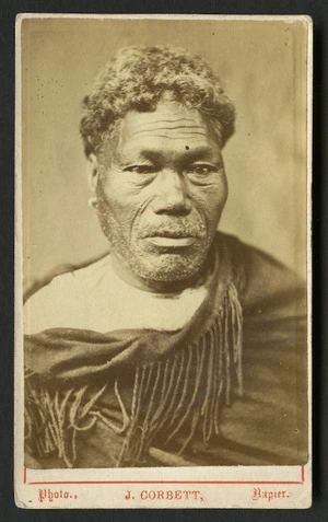 Corbett, J fl 1873-1883 : Portrait of unidentified Maori Man