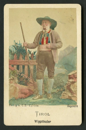 Czichna, C A :Portrait of unidentified man dressed in Tirolean folk costume