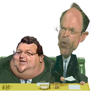 Gerry Brownlee and Don Brash. 16 February, 2006.