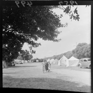 Tents in Hutt Park Motor Camp