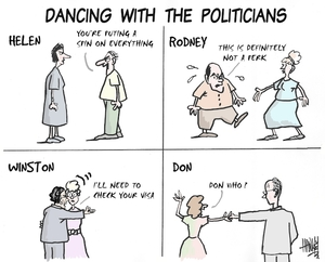 Hawkey, Allan Charles, 1941-:Dancing with the politicians. Waikato Times, 2 June, 2005.