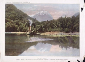 Muir and Moodie (Photographers) :Nature's mirror. A scene at the head of Lake Te Anau, Otago, on the Te Anau-Milford track. Muir and Moodie photo. [Auckland] 1909