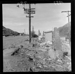 Ruined and deserted buildings at Cross Creek, Rimutaka incline