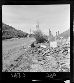 Ruined and deserted buildings at Cross Creek, Rimutaka incline