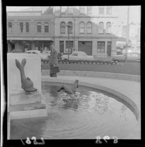 Fountain display in Civic Square, Wellington