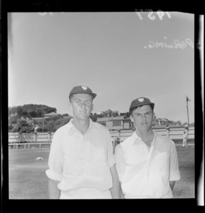 J Sparling, an Auckland cricketer, with another