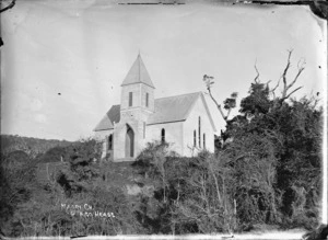 Creator unknown : Photograph of the Maori church at Taiaroa Head, Dunedin