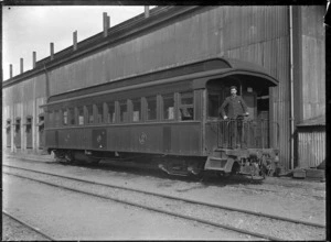 Railway carriage and Albert Percy Godber