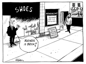 "Business is brisk!" 'Bush farewell function imminent.' 'Shoes.' 21 December, 2008.