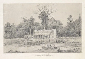 [Smith, William Mein] 1799-1869 :Hakeke, Mr Morrison. [Mr Morrison's homestead, Hakeke, Wairarapa. ca 1849]