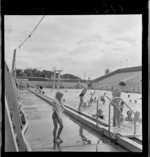 Children playing at Naenae Olympic Pool, Lower Hutt