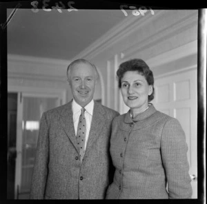 Mr Francis H Russell, American Ambassador designate, with Mrs Russell