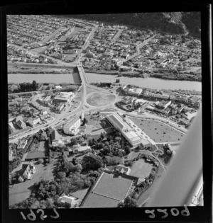 Lower Hutt, aerial view, with St James's Church