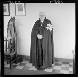 Sir William Appleton in the gown of the Order of St John