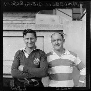 G Anderson and A E G Elsom, 1957 New Zealand All Black rugby union trialist