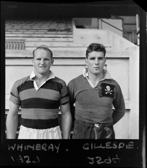 Whineray and Gillespie, 1957 New Zealand All Black rugby union trialists