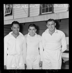 W Gray, P T Walsh and D B Clarke, 1957 All Black rugby union trialists