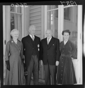 Governor General Charles Willoughby Norrie and Lady Norrie with Sir Leonard Wright and Lady Wright