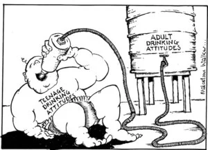 Teenage drinking attitudes. Adult drinking attitudes. Sunday News, 15 July 2001