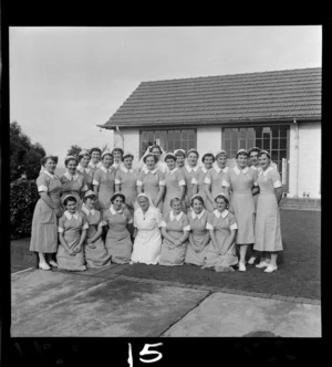 The Royal New Zealand Plunket Society, Karitane Home, nursing staff, [Island Bay, Wellington?]