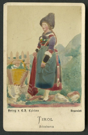 Czichna, C A :Portrait of unidentified woman dressed in Tirolean folk costume