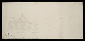 Artist unknown :[Three shops in Gloucester Street, Christchurch. 1870s]