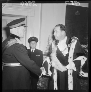Governor General, The Lord Norrie, with the Mayor of Wellington (Kitts)