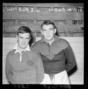 Mr WS Fleming, left, and Mr I McEwan, from Wellington Rugby Union Football Club