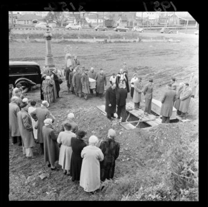 Re-internment at Catholic cemetery, Korokoro, New Zealand
