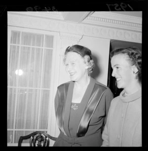 Lady Cobham with an unidentified women at the Government House, Wellington
