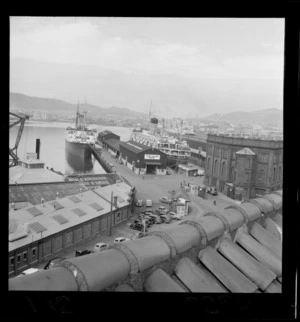 Inter-island ferries the Maori and Hinemoa at Wellington wharves