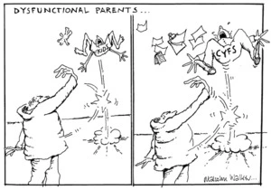 DYSFUNCTIONAL PARENTS... Kids. CYFS. Sunday News, 28 November 2003